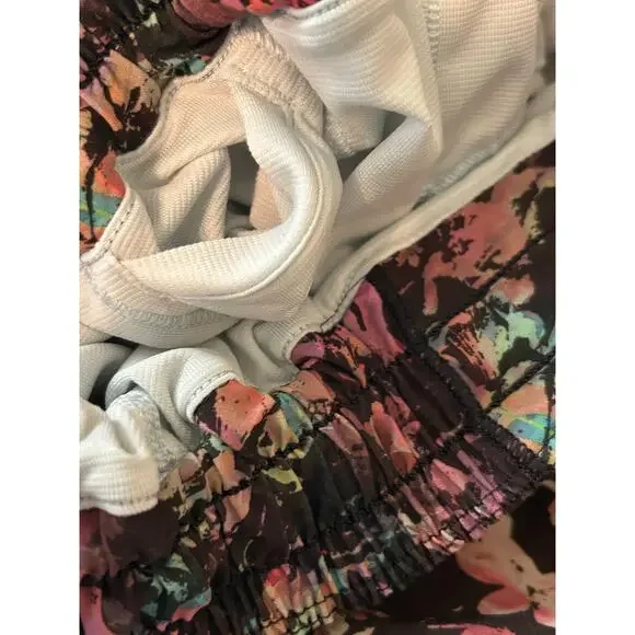 Lululemon Shorts Women's 2 Hotty Hot Stencil Blossom Running Lined Pull On - Picture 6 of 12